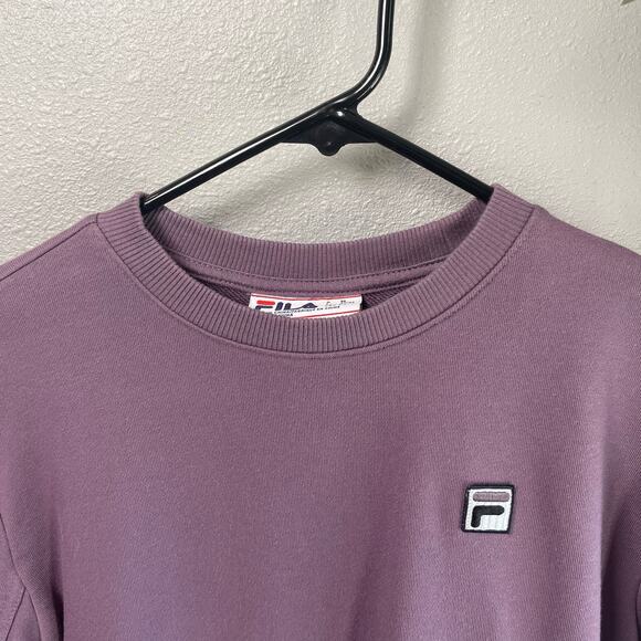 Vintage 1990s Fila Womens Small Purple Long Sleeves Pullover Sweatshirt Crewneck - Picture 2 of 6